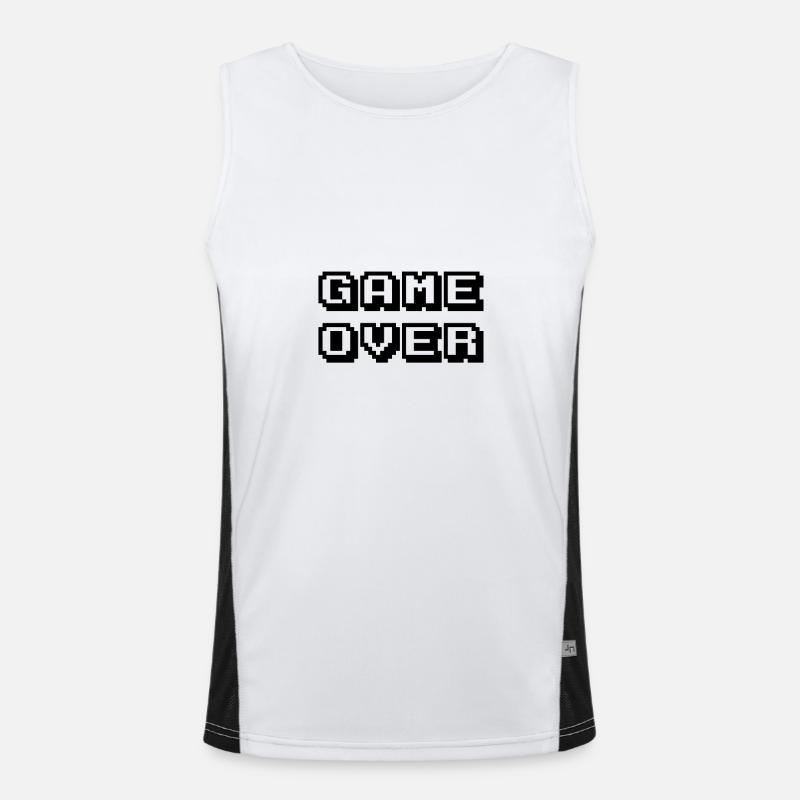 Arcade Game Over schwarz Funktionelles Kontrast-Tank Top für Männer 
