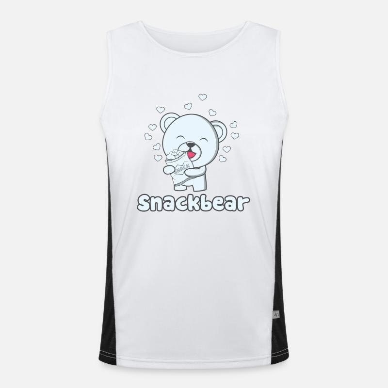 Snackbear / Snackbär mit Herzen Funktionelles Kontrast-Tank Top für Männer 