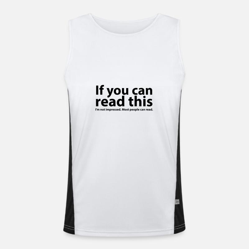 Wenn Sie dieses lesen können Funktionelles Kontrast-Tank Top für Männer 