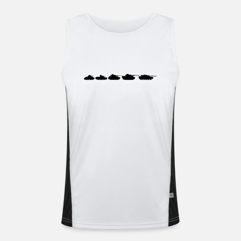 Deutsche Panzer Evolution Leopard 2 Tiger Panzer2 Funktionelles Kontrast-Tank Top für Männer 