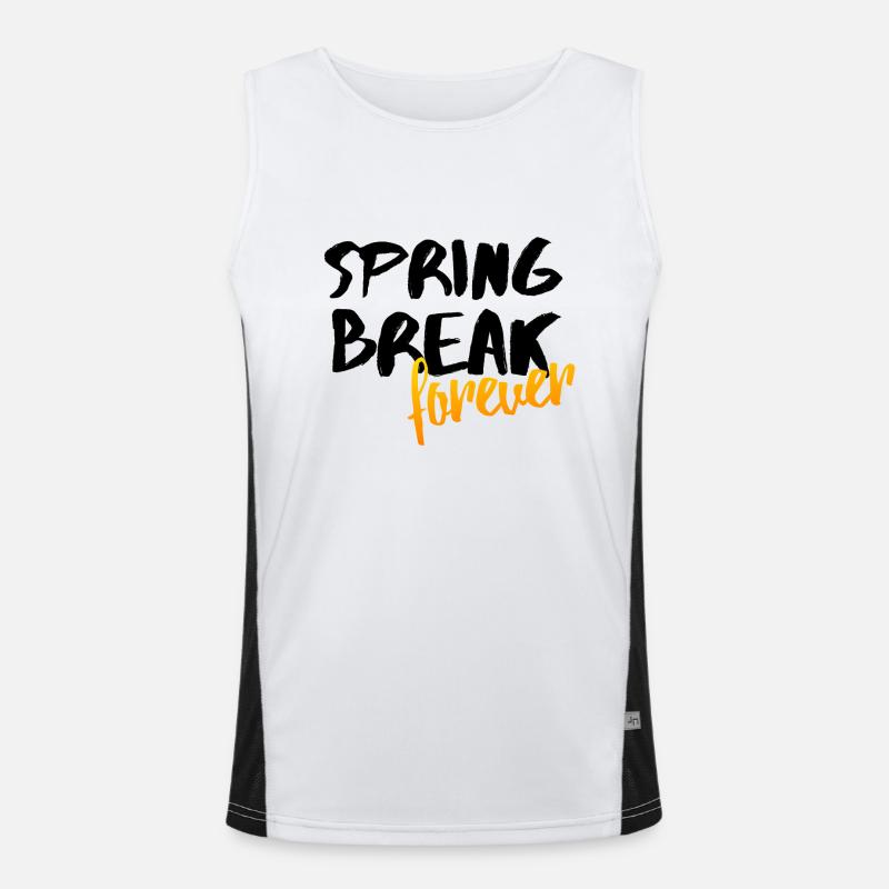 Spring Break Forever Spring Party Gift Idea Men's Functional Contrast Tank Top 