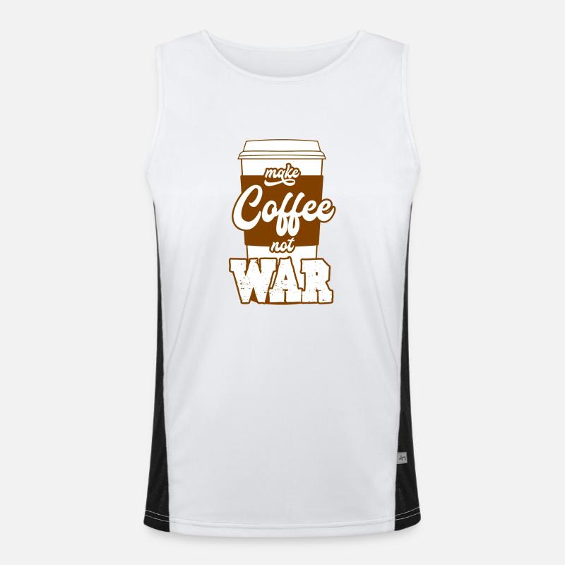 Make coffee instead of war Men's Functional Contrast Tank Top 
