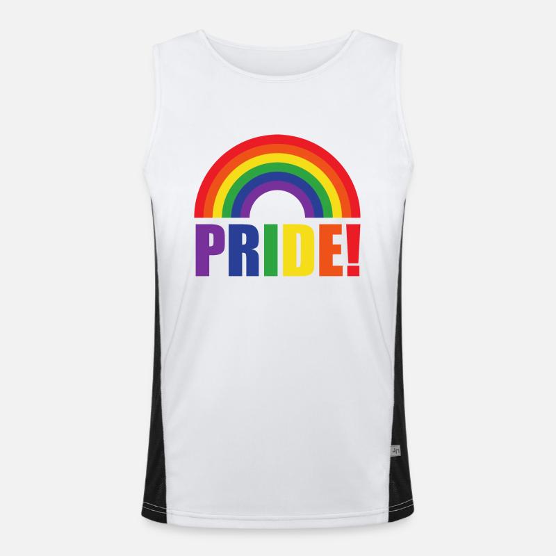 Pride Regenbogen | LGBT | Geschenkidee Funktionelles Kontrast-Tank Top für Männer 