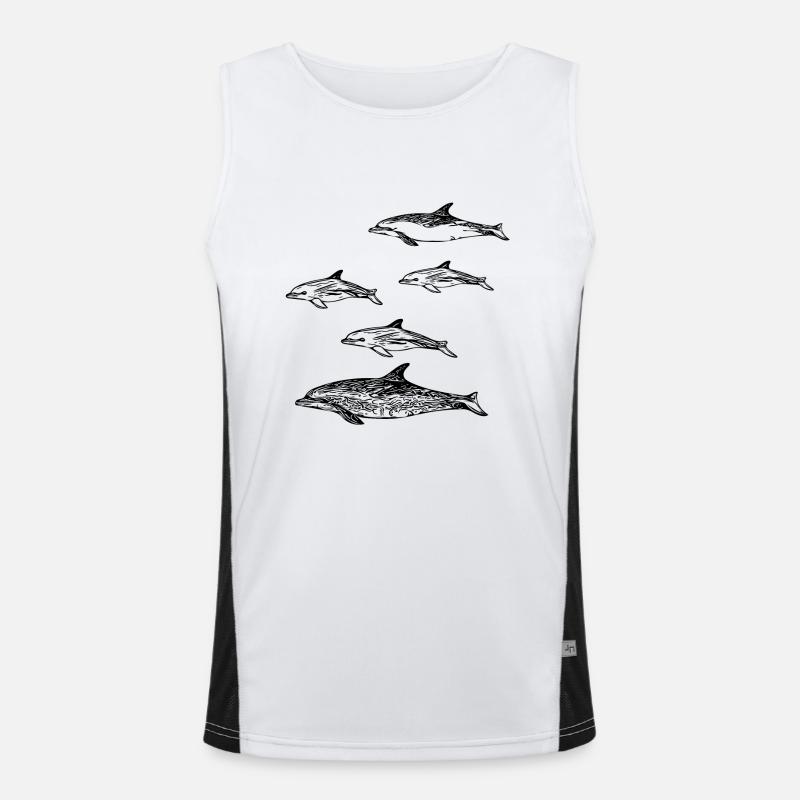 Dolphin School Men's Functional Contrast Tank Top 