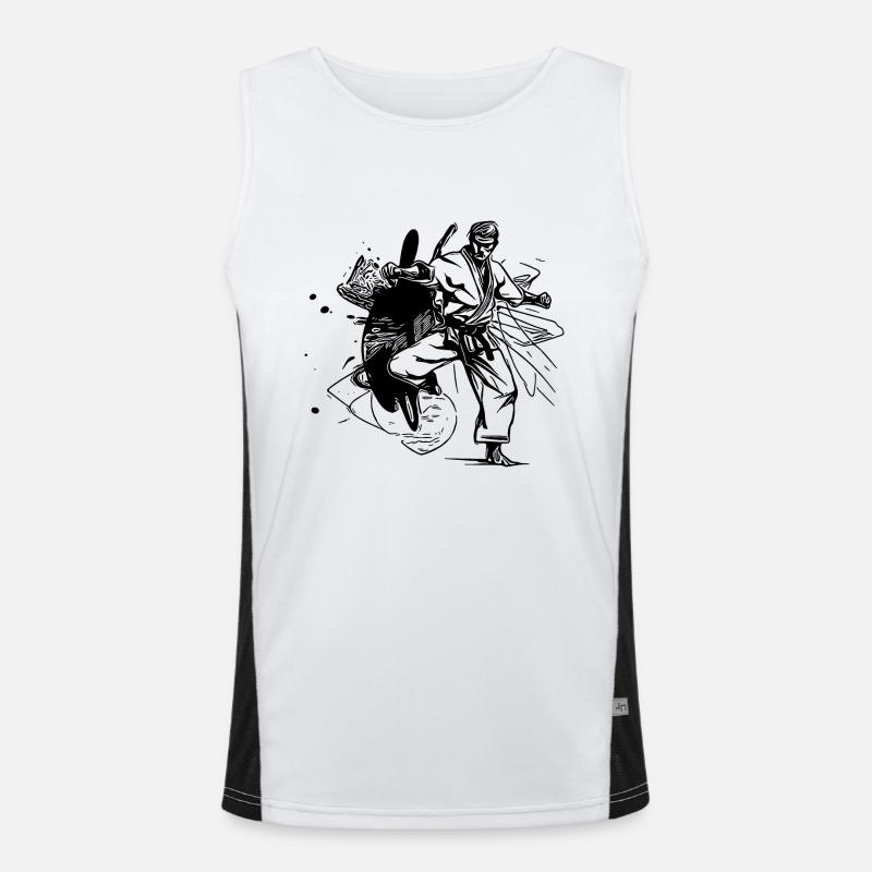 Style de combat Shadow Boxing Karaté Fighter Tatouage Débardeur respirant contrasté Homme 