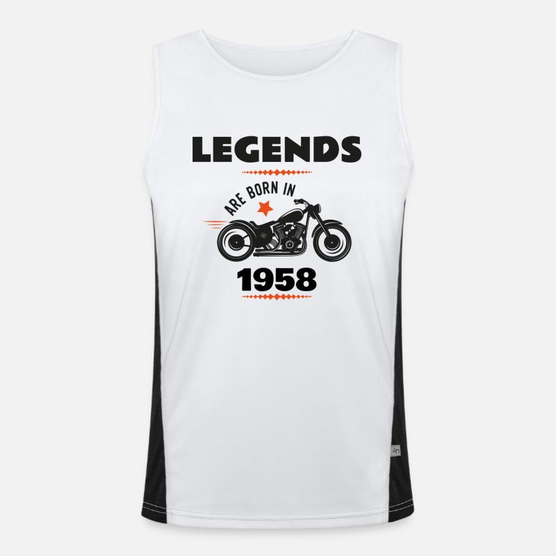 born in 1958 Funktionelles Kontrast-Tank Top für Männer 