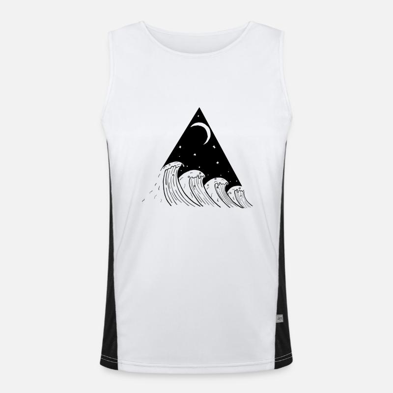 Wave geometric Débardeur respirant contrasté Homme 