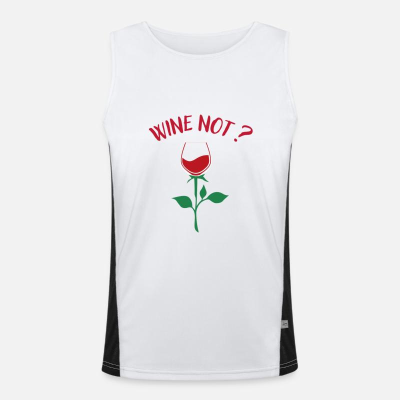 Wine not ? Wine Men's Functional Contrast Tank Top 