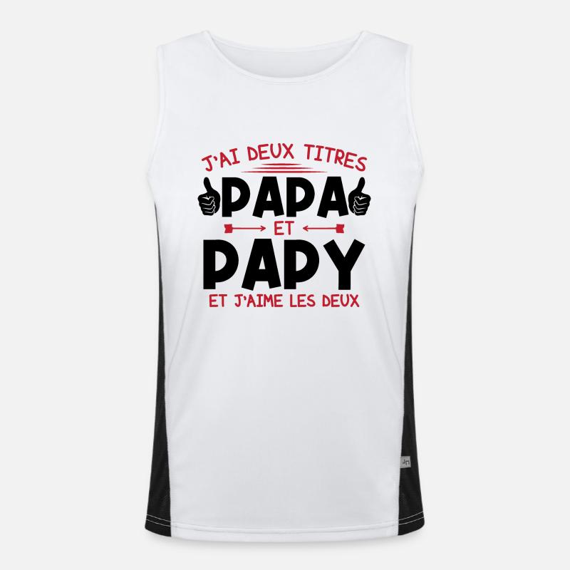 Papa et papy Débardeur respirant contrasté Homme 