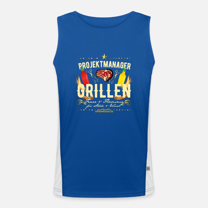 Projektmanager Grillen Funktionelles Kontrast-Tank Top für Männer 