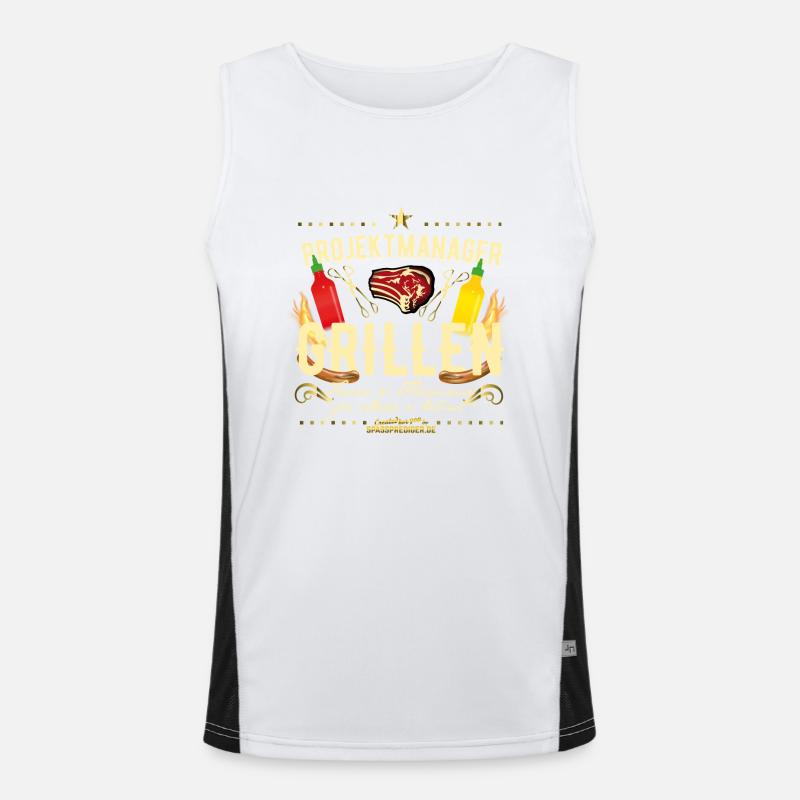 Projektmanager Grillen Funktionelles Kontrast-Tank Top für Männer 