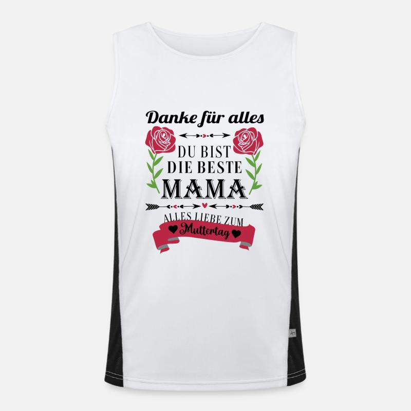 Du bist die beste Mama Alles liebe zum Muttertag Funktionelles Kontrast-Tank Top für Männer 