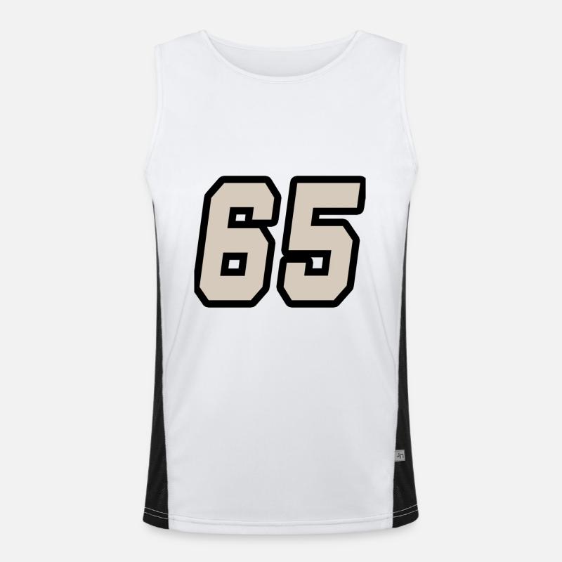 Nummer fünfundsechzig 65 Funktionelles Kontrast-Tank Top für Männer 