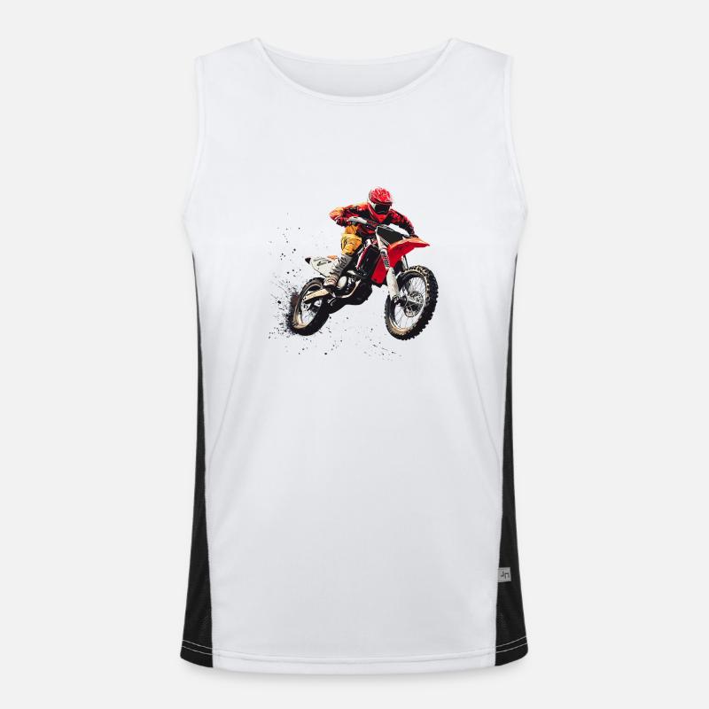 Conception du Motorcross Débardeur respirant contrasté Homme 