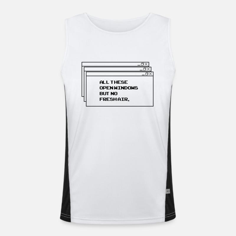 All thesis open windows Men's Functional Contrast Tank Top 