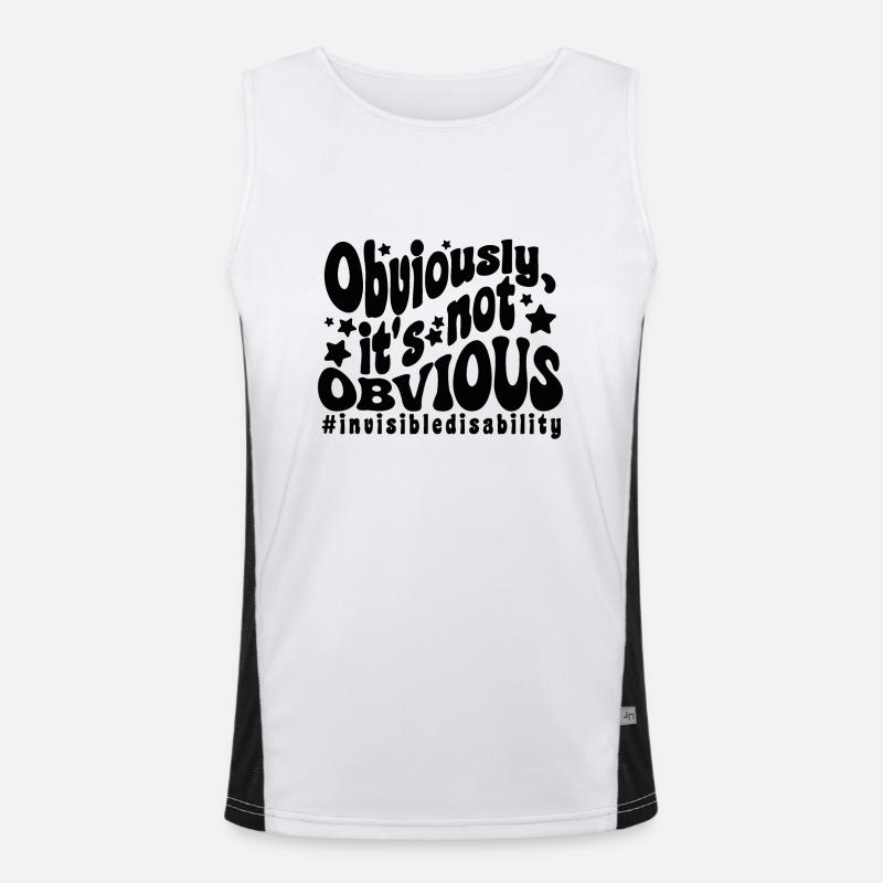 Invisible disability Men's Functional Contrast Tank Top 
