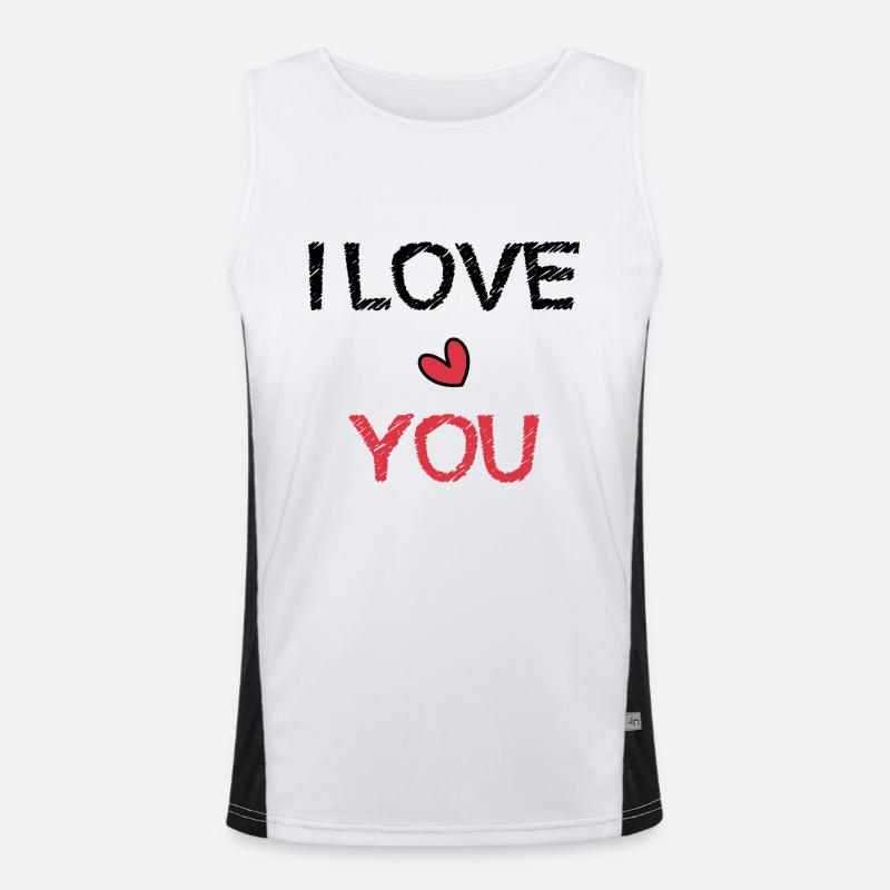 MAMA. MUTTERTAG. SCHÖNEN MUTTERTAG. ICH LIEBE DICH Funktionelles Kontrast-Tank Top für Männer 