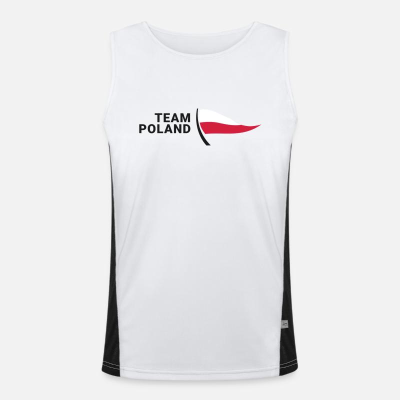 Équipe de Pologne Débardeur respirant contrasté Homme 