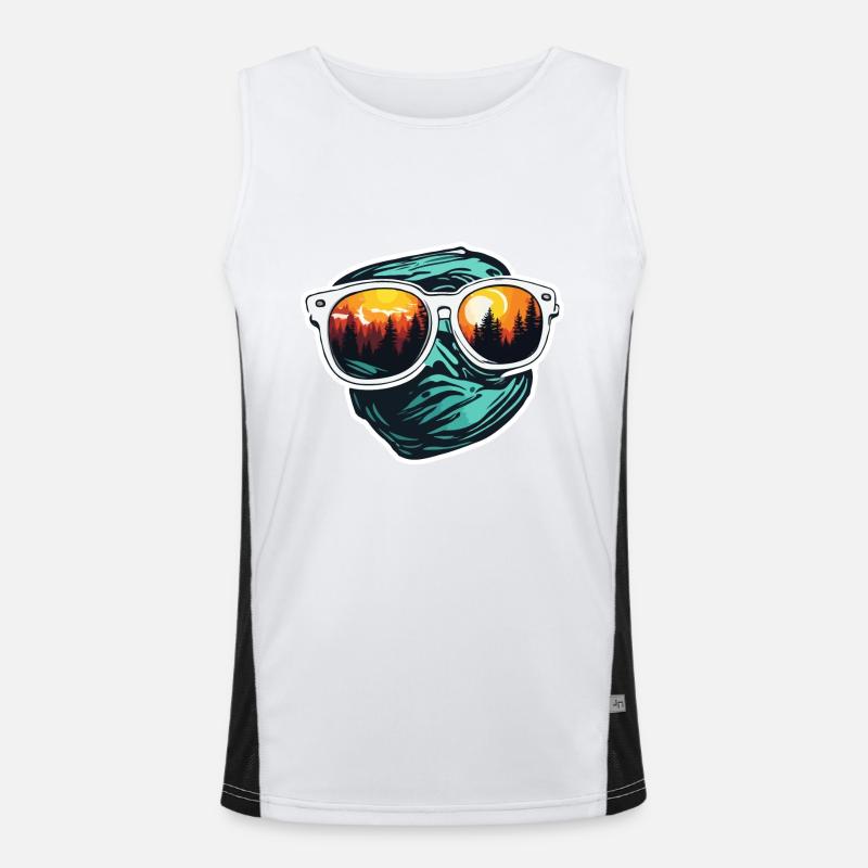 Sunglasses / Reflection / Forest / Reflection - Men's Functional Contrast Tank Top - white/black