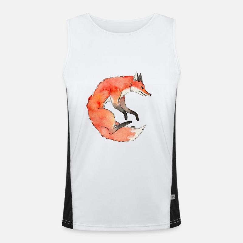 Fuchs Funktionelles Kontrast-Tank Top für Männer 