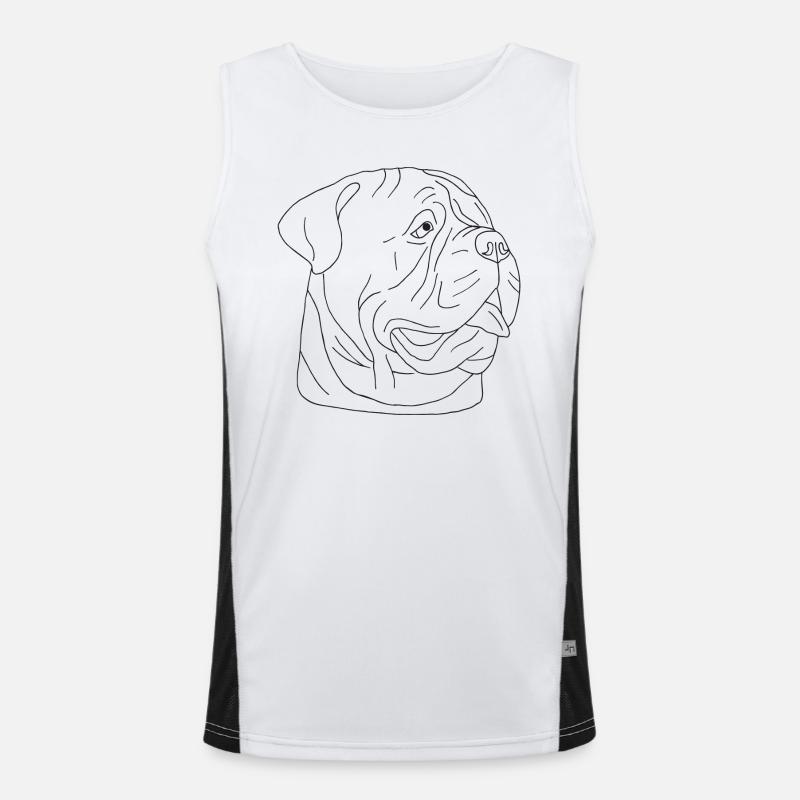 Bullmastiff Funktionelles Kontrast-Tank Top für Männer 