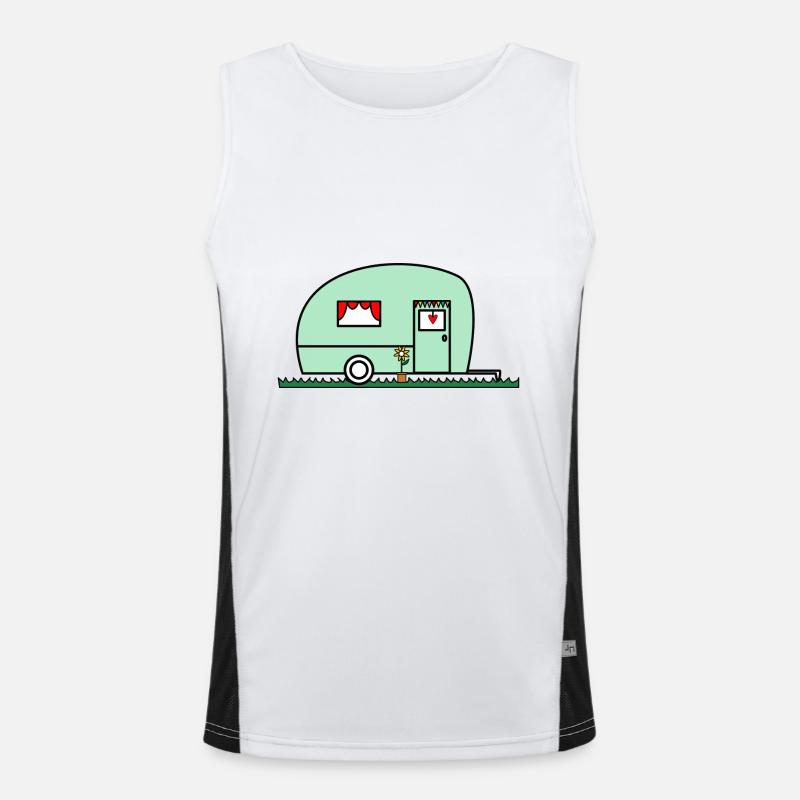 WOHNWAGEN. - CAMPING. - RUHESTAND. - Urlaub. REISE Funktionelles Kontrast-Tank Top für Männer 