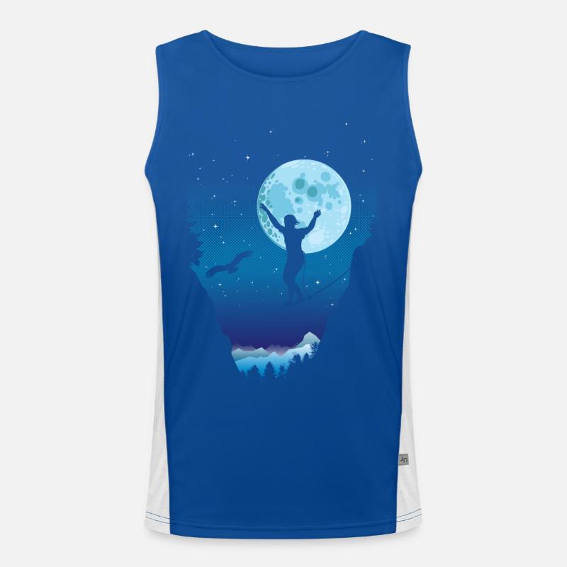 Moonlight slackline Men's Functional Contrast Tank Top 