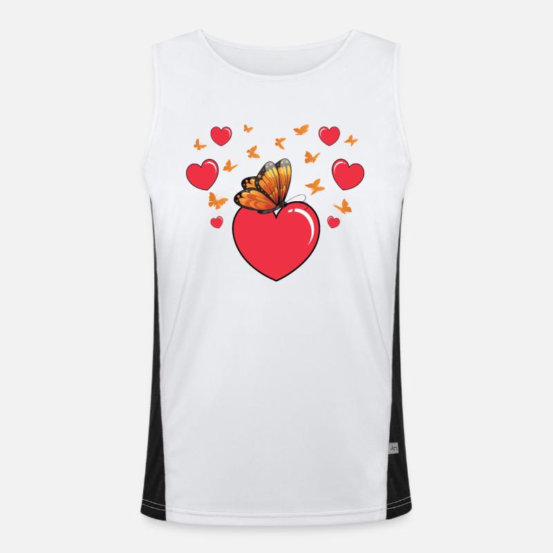 Cœur de papillon Débardeur respirant contrasté Homme 