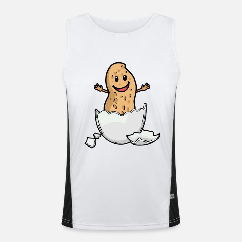 Peanut Nut Eggshell Birth Baby Hurray Men's Functional Contrast Tank Top 