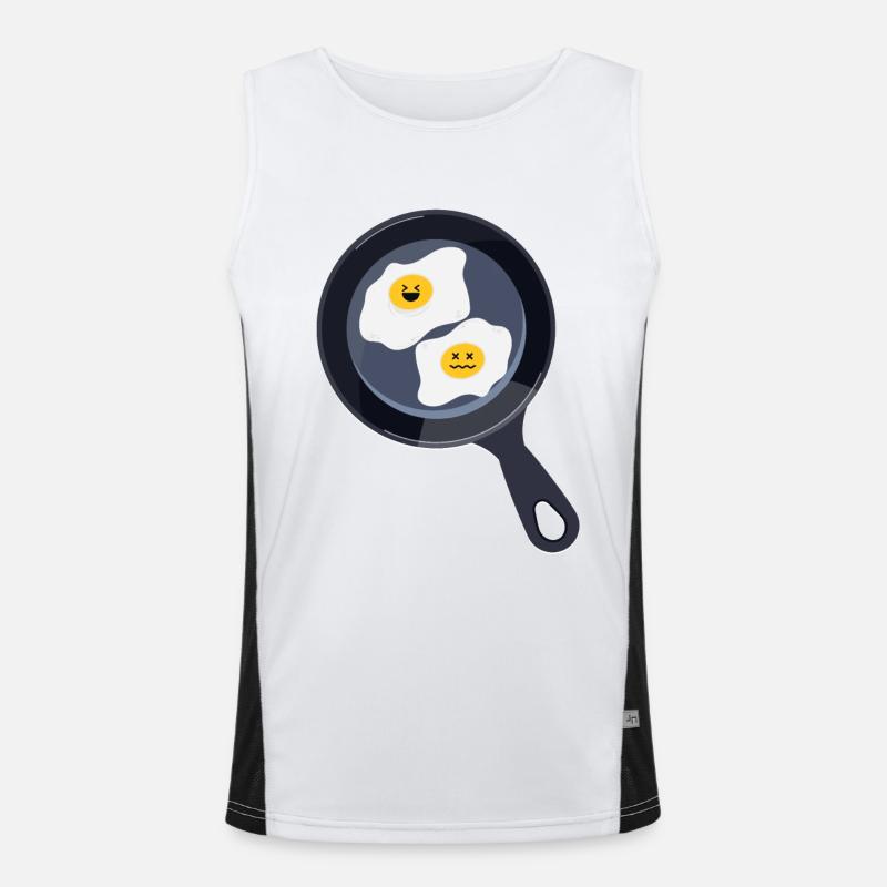 Fried eggs Men's Functional Contrast Tank Top 