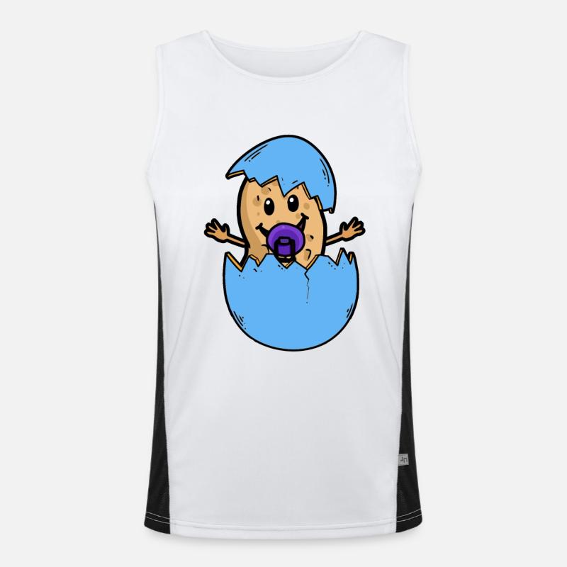 Coquille d’arachide naissance bébé éclosion oeuf Débardeur respirant contrasté Homme 