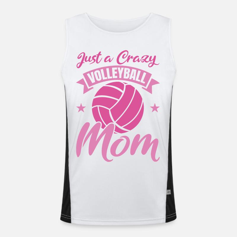 Drôle de maman de volleyball Débardeur respirant contrasté Homme 
