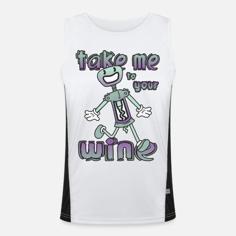 Funny corkscrews Men's Functional Contrast Tank Top 