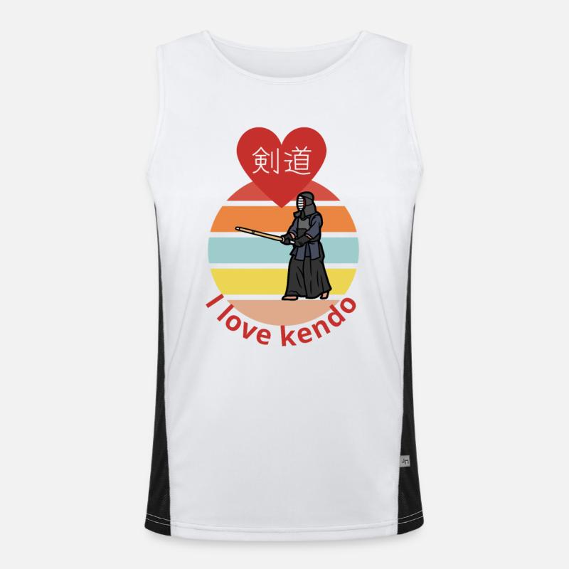 I love kendo Funktionelles Kontrast-Tank Top für Männer 
