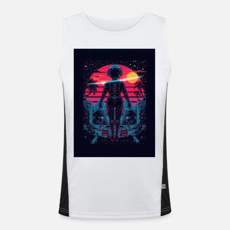 Astronaute Neon Sunset Débardeur respirant contrasté Homme 