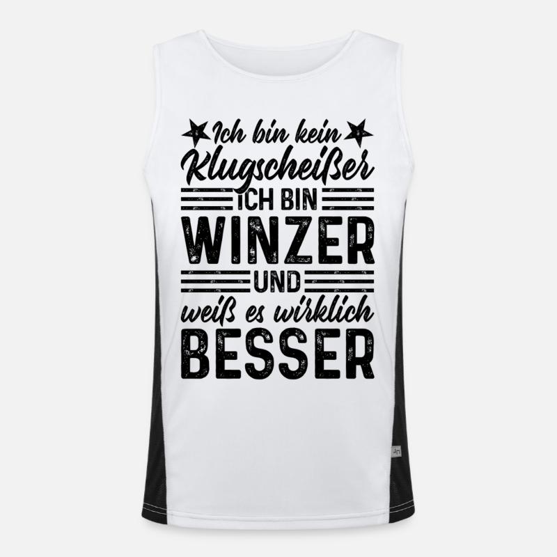 Winemaker - I'm not a smartass Men's Functional Contrast Tank Top 