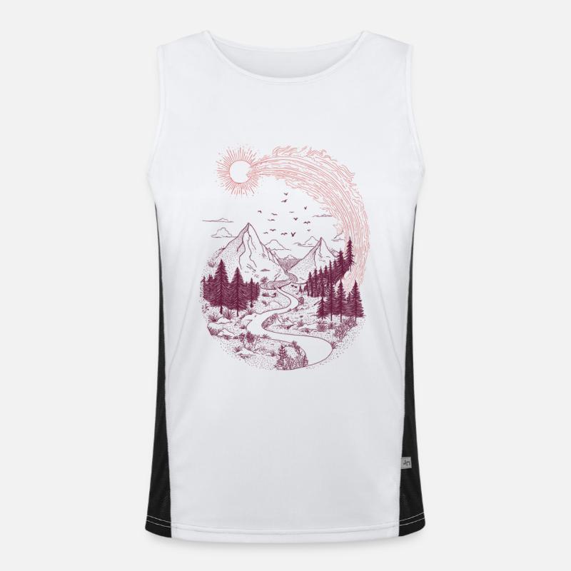 Mountain path Sonnenring Men's Functional Contrast Tank Top 