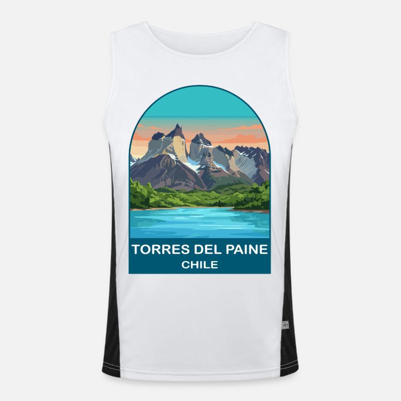 CTY02171 - Men's Functional Contrast Tank Top  - white/black