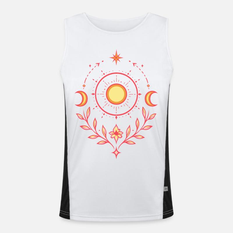 Soleil d’été – Litha Pagan Design Débardeur respirant contrasté Homme 