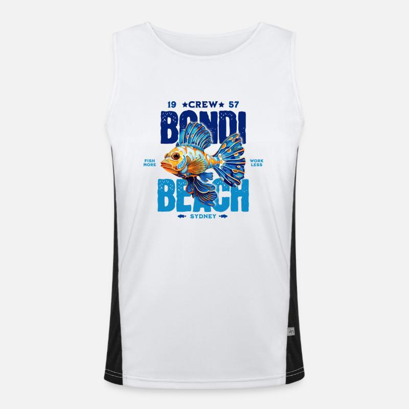 Bondi Strand 1 Funktionelles Kontrast-Tank Top für Männer 
