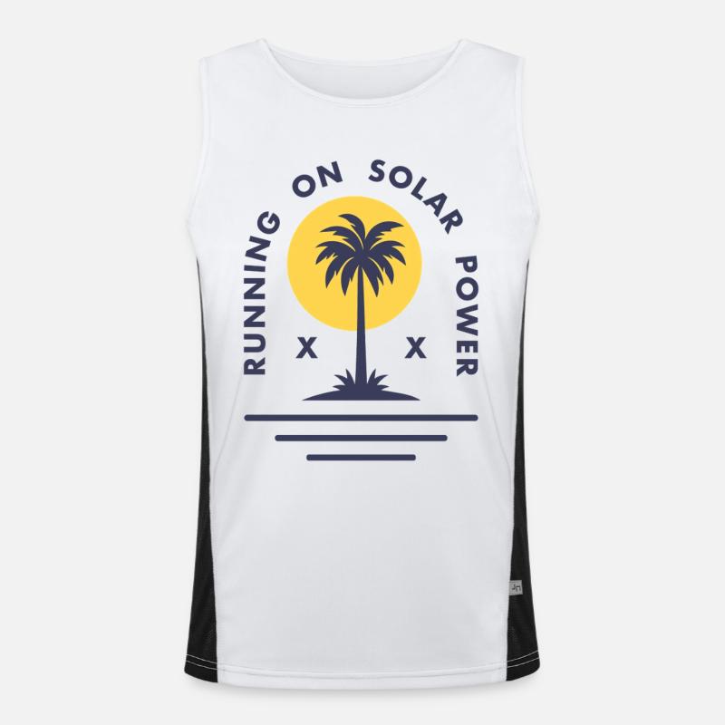 Running on Solar Power Men's Functional Contrast Tank Top 