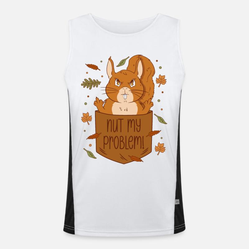 Eichhörnchen Brusttasche - Nut my problem Funktionelles Kontrast-Tank Top für Männer 