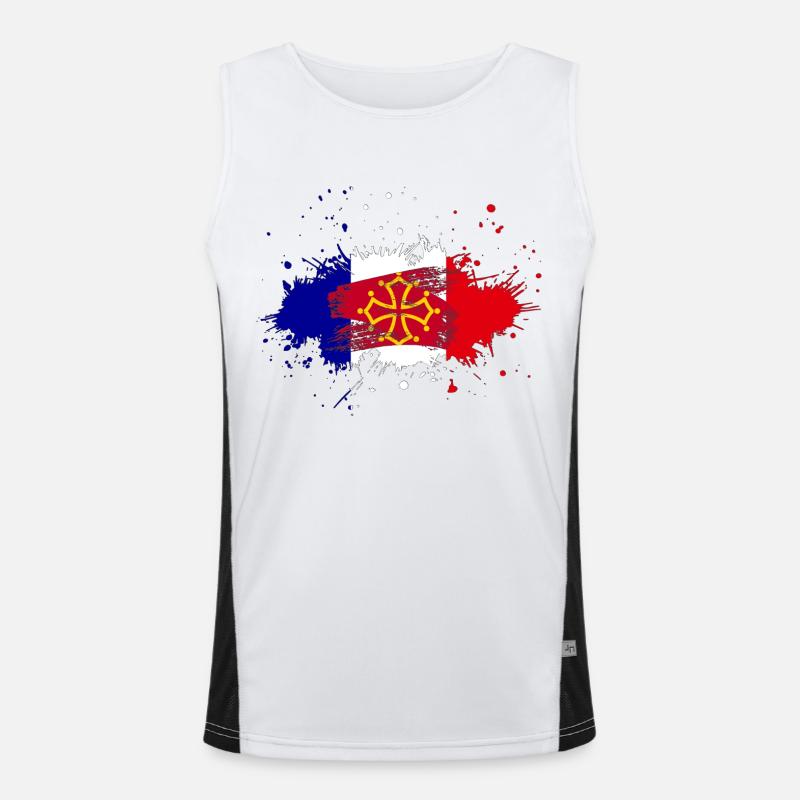 Splash Tricolore Midi Pyrenees Débardeur respirant contrasté Homme 