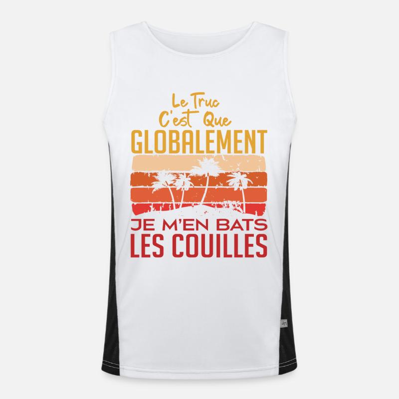 Le Truc C'est Que Je M'en Bats Les Couilles Débardeur respirant contrasté Homme 