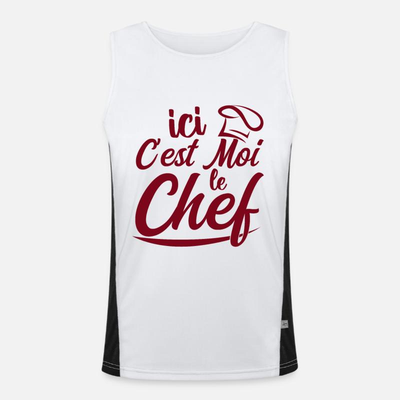 Ici C'est Moi Le Chef Débardeur respirant contrasté Homme 