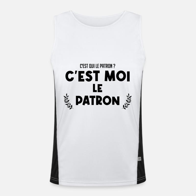 C'est moi le patron Débardeur respirant contrasté Homme 