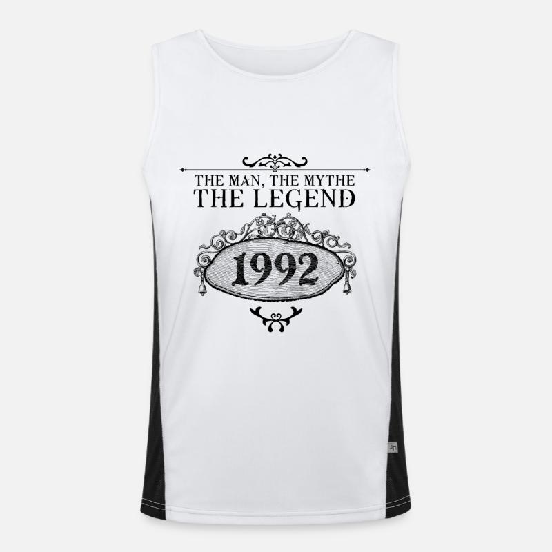 1992 | Die Legende seit 1992 Geburtstag Funktionelles Kontrast-Tank Top für Männer 
