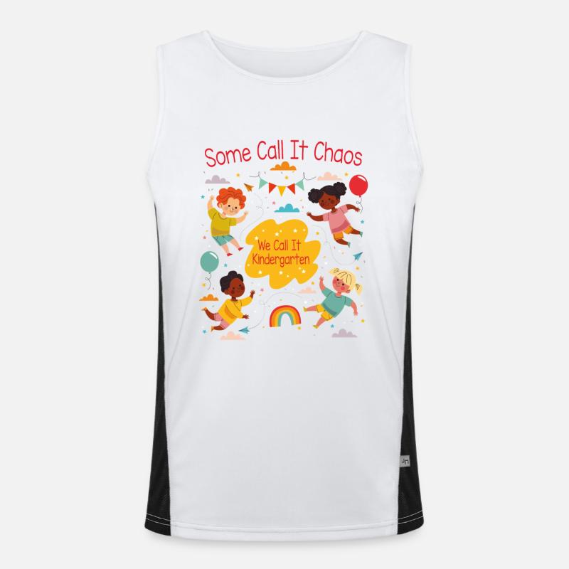 Kindergarten Funktionelles Kontrast-Tank Top für Männer 