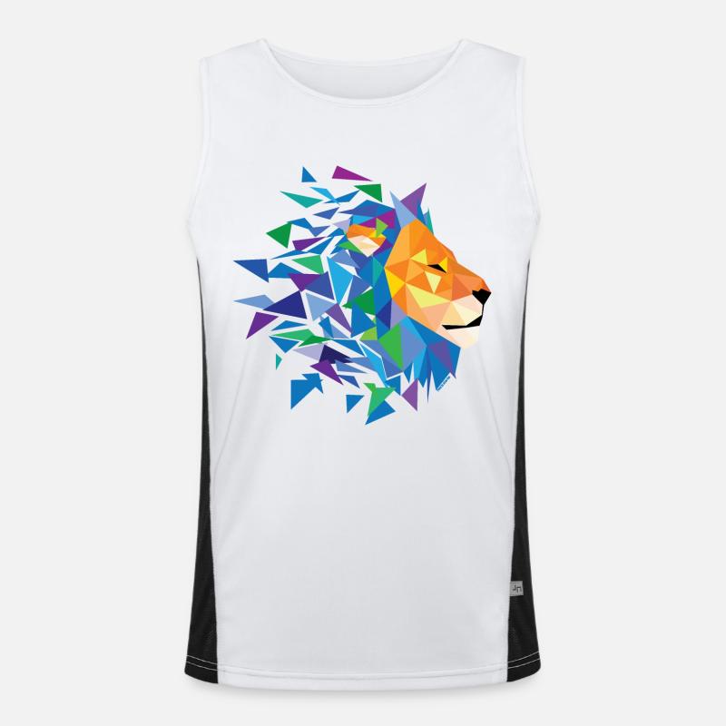 Löwe ("Wild" -Sammlung) Funktionelles Kontrast-Tank Top für Männer 