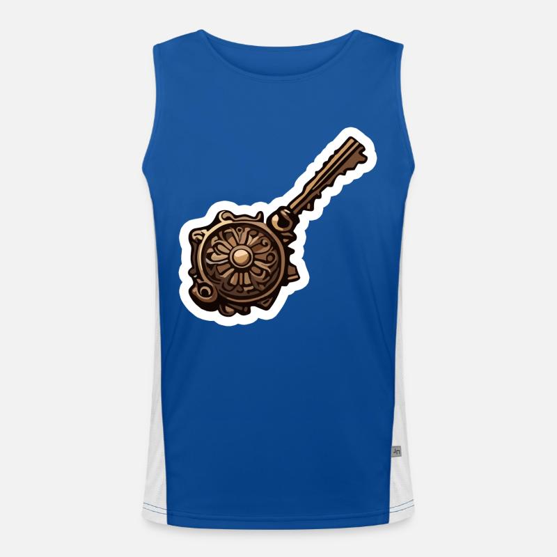 Key / Lock / Locked / Security Men's Functional Contrast Tank Top 